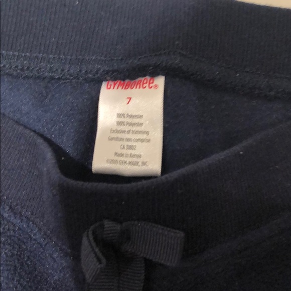 Gymboree Navy fleece pants with snowflake - Picture 3 of 4